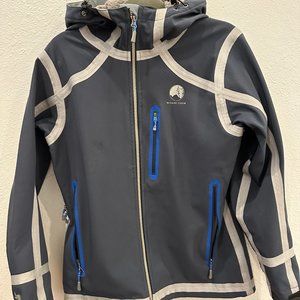 MISHMI TAKIN Cayambe Women's Blue Gray Waterproof Softshell Jacket Large NWT